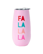  Annabel Trends Sparkling<br>Flute Cup... 175ML Fa la la la or Prosec-ho-ho-ho, enjoy your holiday bubbles in our Double Walled Sparking Flutes this Christmas. Keeps your sparking drinks icy cold for hours on end.<br> They are BPA and phthalate free.<br> Approx Capacity Of Item: 175mL.<br> Approx Dimensions Of Packaging: 14 x 7 x 7cm.<br> Includes: 1 x Annabel Trends Sparkling Flute Stainless Steel 175mL Fa La La La.