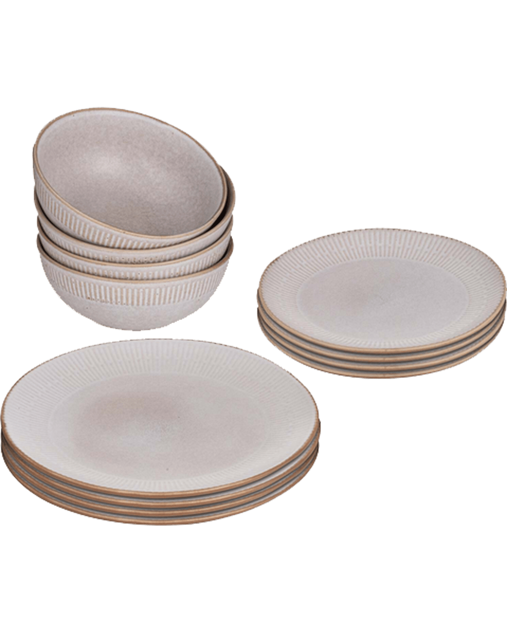 Buy Ladelle 12pc Luna Stoneware Side Plate/dinner Bowl Dinnerware Set Round Natural Online