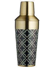  Barcraft Art Deco Stainless<br>Steel Cocktail... 650ML BarCraft Art Deco Stainless Steel 650ml Cocktail Shaker - Black Or Gold<br> The Barcraft Art Deco Cocktail Shaker Staineless Steel 650ml is the perfect gift for the aspiring cocktail bartender. Pack contents: Cocktail shaker body, Cocktail shaker lid Stylish Art Deco pattern print Perfect for mixing your favourite cocktails Gift boxed Colour: Pattern Capacity: 650ml Includes: 1 x Cocktail Shaker