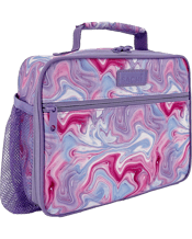  Sachi Style 321 Insulated<br>Lunch Bag Storage W/...  Sachi Style 321 Insulated Lunch Bag - Marble Swirls<br>Style 321" Insulated Crew Lunch Bag with Bottle Holder.<br>This fashionable bag, with a funky and modern design, is leak-proof, can be used to transport warm or cold food and drinks, while being easy to clean.<br>To keep food or drinks cooler for longer, use an ice pack or ice substitute, which will function better than ice cubes, without the mess.<br>Pack the bag as full as possible with items of similar temperature - the colder the items a