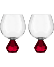  Ladelle Zhara Crystal Gin<br>Glass Cup Round... 500ML 2PK Zhara Crystal 500mL Gin Glass Cup Drinking Glasses - Ruby<br>Oozing with style this Collection is truly unique. Crafted from mouthblown glass, featuring a hand-cut, solid gem-shaped base and coming in 5 colours, this range will make an impact. Whether you are looking to step up your next occasion or bring a special touch, Zhara is the perfect choice. 2 x Mouthblown glasses. Crystal. Handcut gem solid footed base which is spray coloured. Hand Wash Only. Food Safe Capacity: 500mls Material: Cr