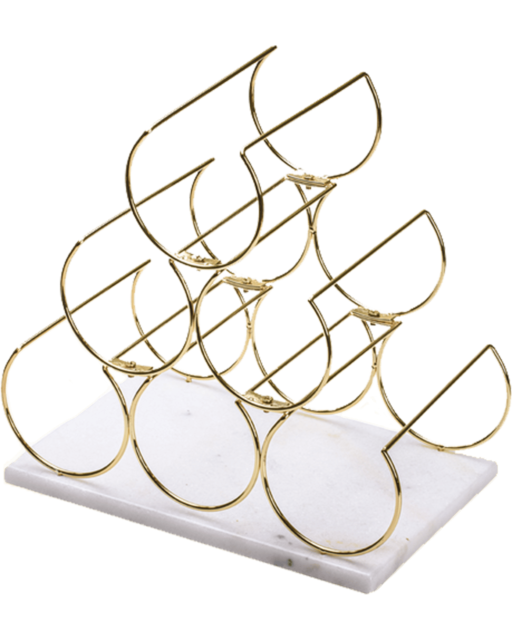 Buy Tempa Emerson Marble/stainless Steel Wine Rack Storage Holder Large White 31cm Online