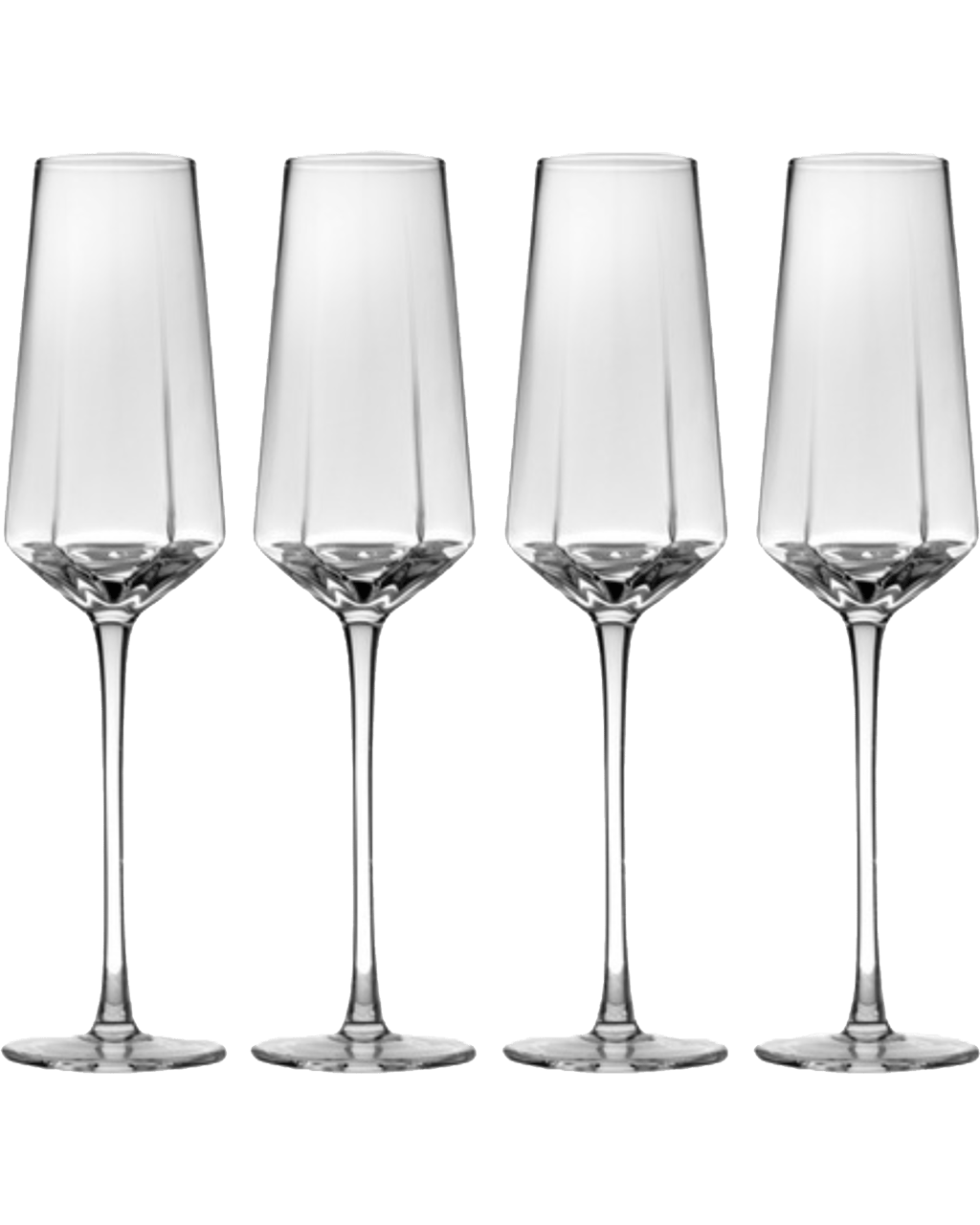 Buy Tempa Jaxon Clear Geometric Champagne/alcohol Drinking Glass