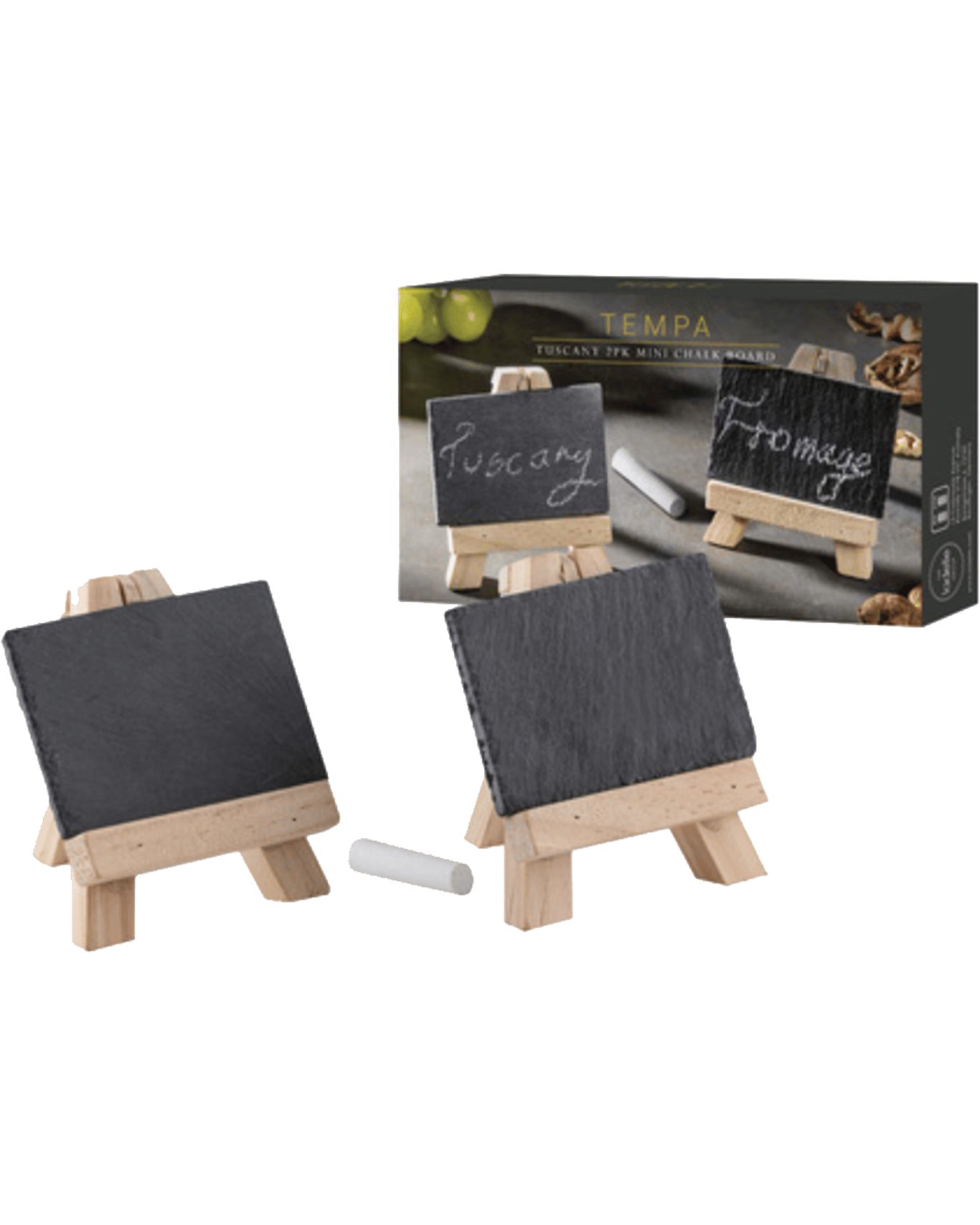 Buy Tempa Tuscany Mini Slate Chalk Writing Boards W/ Stands 8.9x0.4x5