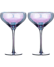  Tempa Thalia Crystal<br>Cocktail Glass... 360ML 2pc Tempa Thalia 360mL Crystal Cocktail Glass - Black Pearl<br>Opalescent electroplated finish, which reflects gorgeously in light Centrepiece of your next dinner High-quality lead-free crystal Elegant thin ribbed design Due to the hand-crafted nature of this item, it can feature natural and unique imperfections, making it one of a kind. Capacity mls : 360 Material: Crystal Dimensions Approx: 11.5x11.5x18cm Colour: Black Pearl Includes: 1 x 2pc Cocktail Glass