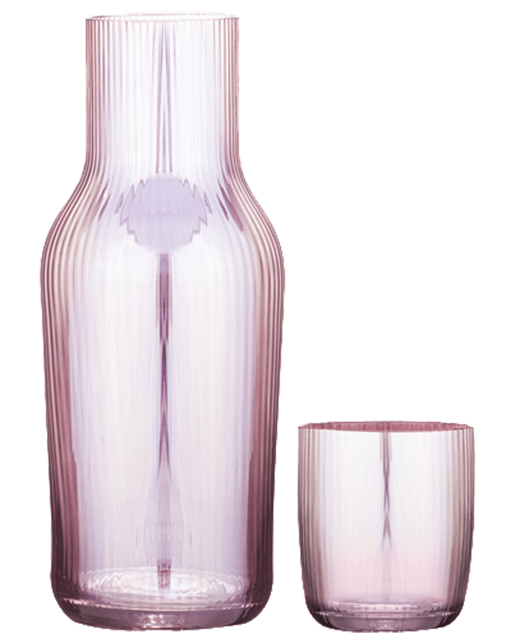 Buy Tempa Thalia Crystal Carafe Pitcher & Glass Tumbler Set Pink Quartz