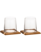  Tempa Harvey Crystal Whisky<br>Glass & Coaster... 400ML 2pc Tempa Harvey Crystal Whisky Glass &amp; Coaster Set<br> The Harvey range pairs classic glassware with modern hand-crafted wood, elevating a timeless range to a modern aesthetic. Featuring all drinkware essentials, these items have been specifically designed to be on display and a statement piece in your home. Premium quality &amp; effortless style, made to be on display Sleek silhouette and clean design Base made from sustainably sourced wood Perfect for gifting Due to the hand-crafted natur