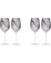  Tempa Skylar Storm Red/white<br>Wine Drinking Glass...  2pc Tempa Skylar Storm Red White Wine Drinking Glass Set Our new Skylar glassware collection is subtle and sophisticated, sure to make a statement with it's stunning matte marble detailing. Each piece is meticulously hand-crafted and a unique work of art. Features: Unique matte marble swirl Modern colours High quality mouth-blown glass Dimensions Approx: 25 x 18.8 x 9.4 cm Includes: 2 x 2pc Skylar Storm Red White Wine Drinking Glass Set.