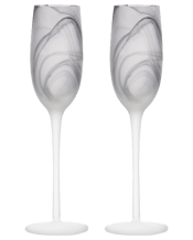  Tempa Skylar Storm Champagne<br>Drinking Glass Cup...  2pc Tempa Skylar Storm Champagne Drinking Glass Cup Set Our new Skylar glassware collection is subtle and sophisticated, sure to make a statement with it's stunning matte marble detailing. Each piece is meticulously hand-crafted and a unique work of art. Features: Unique matte marble swirl Modern colours High quality mouth-blown glass Perfect for entertaining Dimensions Approx: 26.2 x 15.4 x 6.8 cm Includes: 1 x 2pc Tempa Skylar Storm Champagne Drinking Glass Cup Set.