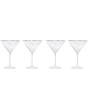 Tempa Skylar Frost Martini<br>Drinking Cocktail Glass... 2pc Tempa Skylar Frost Martini Drinking Cocktail Glass Set Our new Skylar glassware collection is subtle and sophisticated, sure to make a statement with it's stunning matte marble detailing. Each piece is meticulously hand-crafted and a unique work of art. Features: Unique matte marble swirl Modern colours High quality mouth-blown glass Perfect for entertaining Dimensions Approx: 27 x 20 x 13.8 cm Includes: 2 x 2pc Skylar Frost Martini Drinking Cocktail Glass Set.