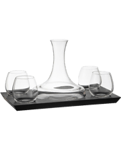  Tempa 6pc Harvey Wooden Wine<br>Decanter And Glasses...  "6pc Tempa Harvey Wooden Wine Decanter and Glasses Set Clear-Black.<br> Modern elegance meets timeless design in the Harvey Collection. Featuring a distinctive black base, the range includes whisky sets and the all the essentials for your wine experience. Whether it's savouring a single malt or serving in style, this range delivers a bold statement with classic form.<br> Specifications: Designed for both functionality and visual appeal. Designed for both functionality and visual appeal. Each pie