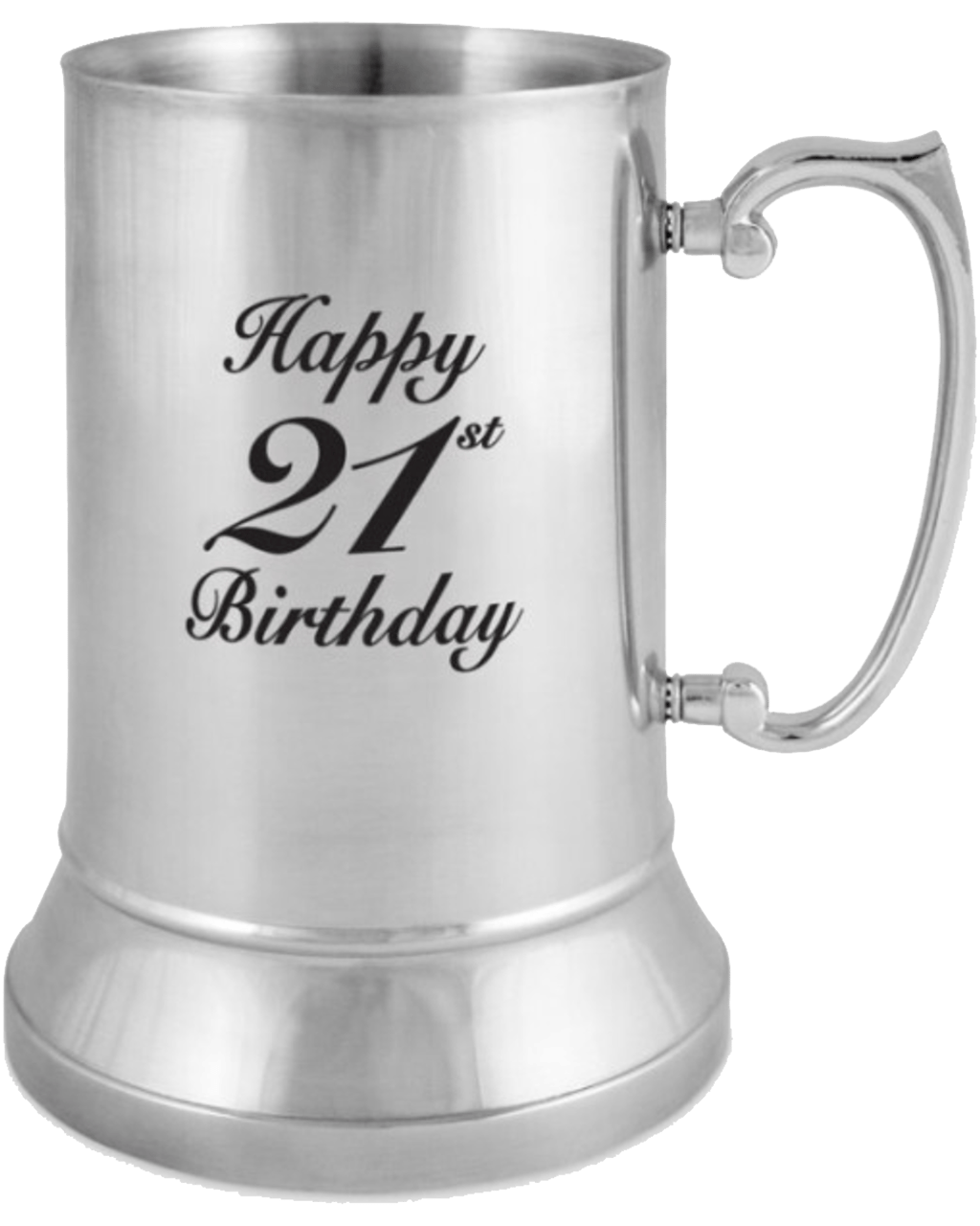 Unbranded Metal Beer Happy 21st Birthday Stainless Steel Drinking Cup