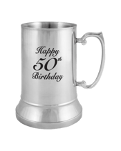  Unbranded Metal Beer Happy<br>50th Birthday... 530ML Beer Mug Happy 50th Birthday Stainless Steel 530ml.<br><br>This stainless steel beer mug is insulative and will keep your favourite beverage cool or hot. The classic shape and comfortable handle will ensure this is your go to stein. Engrave the date to really make it special.<br><br>Material - Stainless Steel<br>Dimensions - Approx. 530ml<br>Includes - 1 x Beer Mug