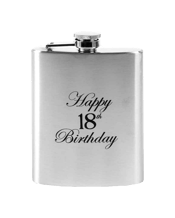  Unbranded Hip Drinking<br>Stainless Steel... 210ML Hip Drinking Stainless Steel Flask Happy 18th Birthday Matte 210mL.<br>This classic stainless steel hip flask holds 210mL of your favourite drink. It features a screw top lid, matte finish and lightweight design. The pocket friendly shape makes it a must have when heading out.<br>Material: Stainless Steel<br>Dimensions: Approx. 7oz 210mL<br>Includes: 1x Flask.
