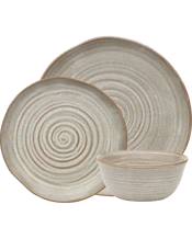  Ecology Ottawa Barley Dinner<br>Set Dinner Plates/side...  12pc Ottawa Barley Dinner Set Inspired by the natural fibres of the Australian landscape, the Ottawa 12 Piece Dinnerset in Barley offers an earthy colouring of deep browns awash with creamy oatmeal tones and an all-encompassing speckle. With a dimpled texture and gently ridged shape, this classic stoneware collection demonstrates the very best of rustic charm. Material: Durable Stoneware The Ottawa 12 Piece Dinner Set in Barley includes: 4x Dinner Plates 27.5cm 4x Side Plates 21cm 4x Noodle Bowl