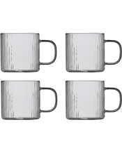  Ecology Infuse Glass<br>Espresso Cup... 120ML 4pc Ecology Infuse 120ml Glass Espresso Cup - Clear Infuse is the classic tea and coffee story designed for everyday use, for years to come. Made of borosilicate glass, the collection is incredibly lightweight and features textured, vertical ridging, while the straight-edged shape delivers a timeless elegance. With a considered mix of handled mugs, double-walled cups as well as a perfectly sized teapot, Infuse has all the essential pieces for the daily coffee and tea fix. Key Features Durable De