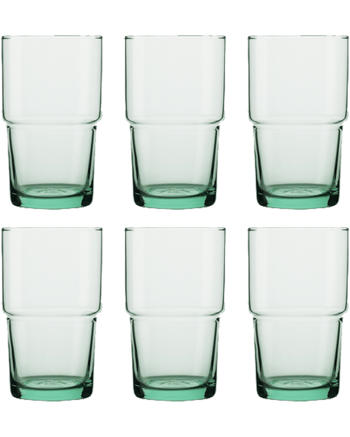 Buy Ecology Habitat Drinking/drinks Stackable Hi Ball Glasses Soft Green 390ml Online (Lowest