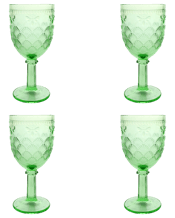 Lvd Stemmed Bee Red Wine<br>Glass Drinking Goblet...  4PK LVD Stemmed Bee 17cm Red Wine Glass Drink Glassware - Soft Green Elevate your table setting with the exquisite Wine Glass Bee Soft Green, offering a blend of sophistication and charm. The delicate bee design and ornate patterns etched into the pristine glass material create an enchanting aesthetic, while the dimensions of 7.8x7.8x17cm in a soft green hue make it a standout piece. Perfect for boutique stores or upscale retailers, this wine glass is poised to captivate customers seeking elegan