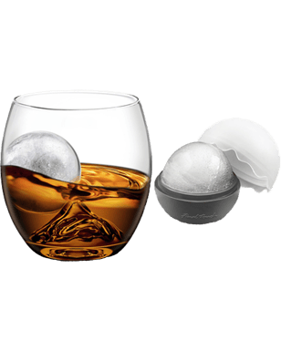 On the Rocks Wine Glass with Silicone Ice Ball Mould Drinkware 236mL