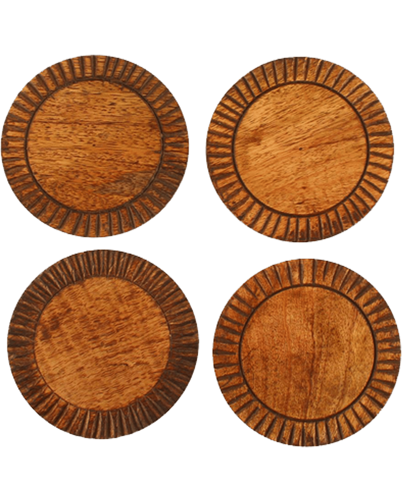Buy Maine & Crawford Ives Mango Wood Round Coaster Table Protector