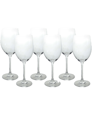 Classic Stemmed Red Wine Glass Party Drink Glassware Set Clear 23cm/540mL