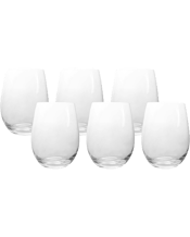  Lvd Stemless Wine Glass<br>Cocktail/water... 575ML 6pc Stemless 12cm/575mL Wine Glass Set Glassware - Clear<br>Elevate your customers' wine-tasting experience with this set of six Stemless Wine Glasses, each boasting a generous 575mL capacity and crafted from crystal-clear glass for a touch of elegance. Measuring at 8.5x8.5x12cm, these sleek glasses merge modern design with practicality, inviting a comfortable grip and stability without a stem. Their timeless simplicity and functionality are sure to be a hit among consumers looking for a durable