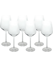 Lvd Curve Stemmed White Wine<br>Glass Party Drink... 518ML 6pc Curve 22.5cm/518ml Stemmed White Wine Glass Set - Clear<br>Elevate your table setting with the Wine Glass S/6 Curve White, a set of six elegantly designed wine glasses that seamlessly blend sophistication with functionality. Crafted from high-quality glass, each piece showcases a sleek, curved silhouette that holds a generous 518ml, perfect for indulging in your favorite vintage. With dimensions measuring 9x9x22.5cm, these glasses will not only enhance the wine experience but also serve as a