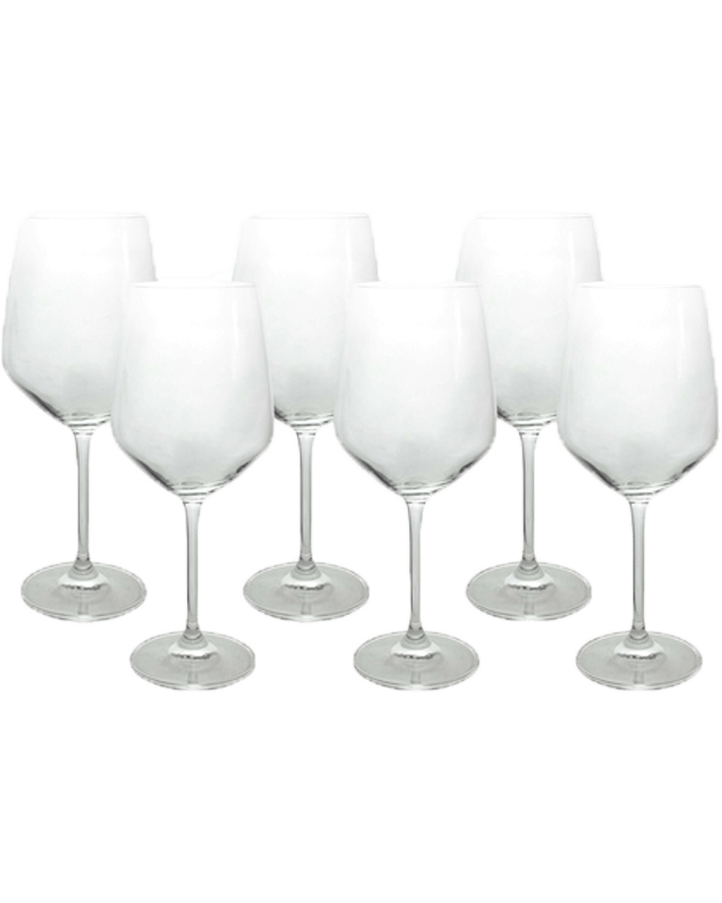 Buy Lvd Curve Stemmed Red Wine Glass Party Drink Glassware Set Clear