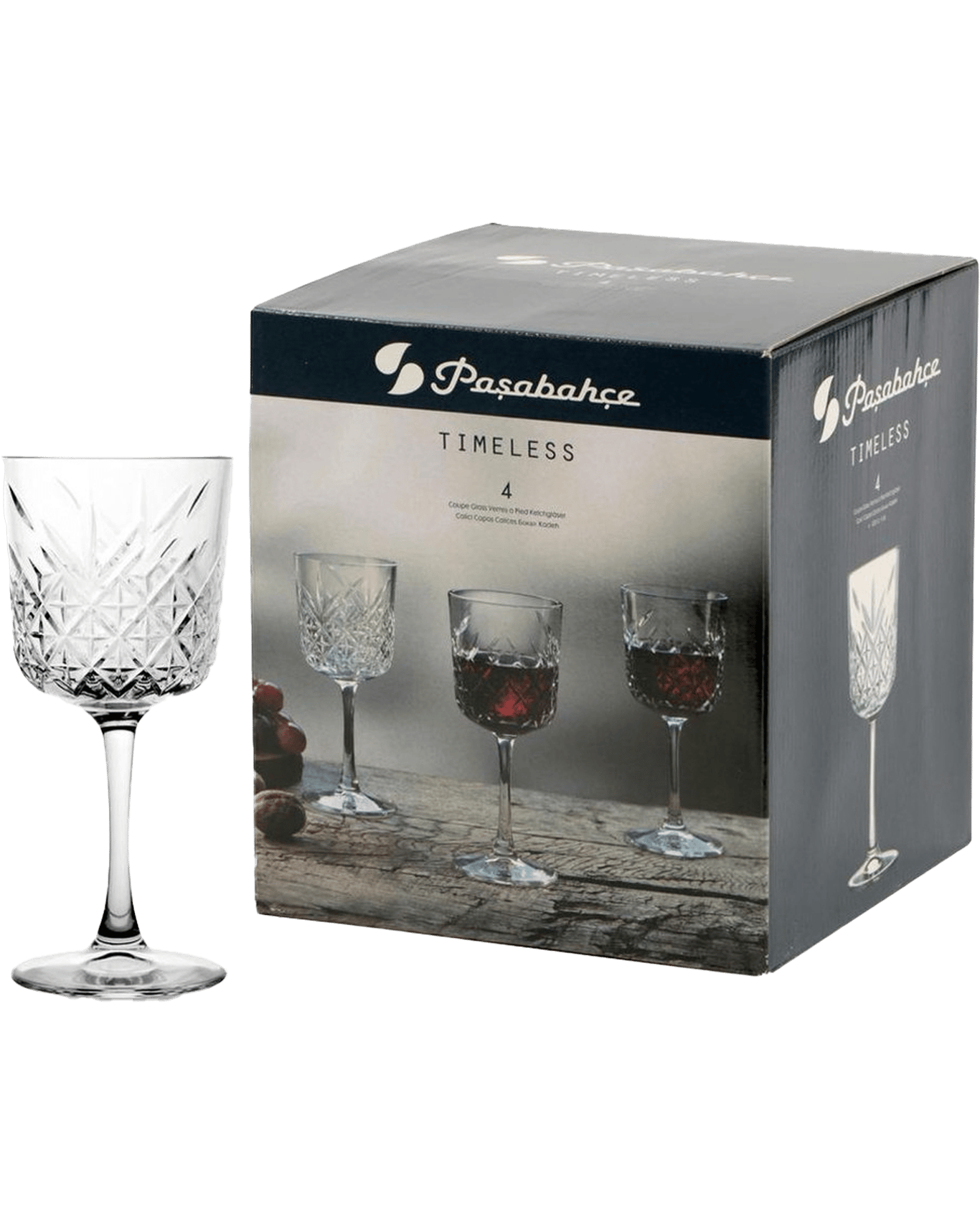 Pasabahce Timeless Red Wine Glasses Stemware Cocktail Drink Cup Clear
