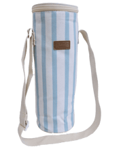  Lvd Sky Insulated Canvas<br>Wine Cooler Bag 12x33cm...  LVD Sky Insulated Canvas Wine Cooler Bag 12x33cm Blue and White Stripes<br>There's nothing quite like a crisp bottle of white on a warm day, but it’s a proper letdown if it’s warm before you even get to the picnic rug. Our Wine Cooler Bag in Canvas Sky is a real game changer - it keeps bottles at just the right temperature, looks fantastic, and is made with top quality canvas and PEVA lining. The extra padded strap means comfortable carrying too, so your customers will be able to carry their dri