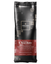  Arkadia 24% Cocoa<br>Hot/drinking... 1KG Arkadia Drinking Chocolate (24% cocoa) is a perfectly balanced drinking chocolate that meets your taste buds with a medium cocoa flavour with subtle caramel and vanilla notes, balanced perfectly with the light earthiness of the cocoa beans.<br>Intensity: 3/5;Blend Type: Medium;Size: 1kg;<br>Includes:<br>1x 1kg 24% Cocoa Drinking Chocolate Powder.