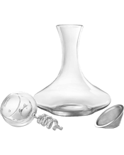  Final Touch Twister Double<br>Wall Glass Decanter Red...  Final Touch Twister Double Wall Glass Decanter & Wine Aerator Set<br>Instantly oxygenate your wine; no need to wait for wine to breathe in an open bottle or decanter. The unique 3 phase aeration and oxygenation system provides up to twice as much scent and flavour compared to serving from a bottle or traditional decanter.<br>Unique 3 Phase Process!<br>This set has a unique design with a 3 phase aeration and oxygenation system that brings decanting to a whole new and higher level.<br>Phase One: T