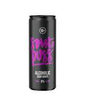 Sour Puss Sour Grape Rtd Can<br>330ml 330ML Our Grape Sour Puss RTD delivers that old school nostalgic grape flavour that we all know and love, which is quickly followed by a Zippy Zappy Sour that gets the mouth watering, wanting you to go back for more!