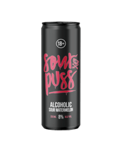 Sour Puss Sour Watermelon<br>Rtd Can 330ml 330ML Sour Puss Sour Watermelon RTD bursts with flavour, giving you a big juicy refreshing hit of watermelon, followed by just enough mouth watering sour, readying the pallet for the next sip!