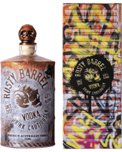  Rusty Barrel Spirits Rusty<br>Barrel Vodka Gift... 700mL Package up a bottle of our premium Rusty Barrel Vodka in one of our shipping container gift boxes. Fits a bottle of our vodka nice and snug. Spend less time wrapping gifts and more time making cocktails. Includes 1 x 700mL bottle of our award winning premium vodka and 1 x tin gift box.