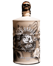 Rusty Barrel Spirits Vodka<br>Bondi Ink 700ml 700ML <div>Distilled in the heart of Sydney, Rusty Barrel's premium vodka is made from a base of Australian wheat and pure Australian water. This super smooth vodka has been processed using a unique carbon filtration system that results in a delightfully silky mouth feel with subtle, sweet grain character highlights.<br>Rusty Barrel Vodka is not your everyday vodka. The combination of extraordinary artwork on the barrel shaped bottle and metallic skull bottle stopper, enhance the visual experience and