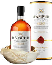 Rampur Vintage Select 700ml 700ML Rampur Select invites you to immerse yourself in the rich legacy of Indian whisky craftsmanship. Distilled in the foothills of the majestic Himalayas, this refined single malt captures the spirit of India’s diverse climate and vibrant heritage. Known as the Kohinoor of Single Malts, it has earned global acclaim, winning prestigious international awards for its exceptional character.<br>Tasting Notes<br>Nose: Fresh, fruity, and delicately spiced, with soft layers of vanilla and caramel that refle