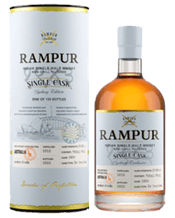  Rampur Single Cask Indian<br>Single Malt Whisky... 700ML Exclusively matured in American Bourbon Barrels, Rampur Single Cask Sydney Edition is a rare jewel of Indian whisky, limited to only 150 bottles. Crafted with precision and artistry, this edition opens with a vibrant bouquet of tropical fruits—apple, apricot, lychee, and banana—elegantly layered with rose petals. Subtle toffee notes intertwine with warm Indian spices of cinnamon and nutmeg, adding depth and sophistication. On the palate, creamy vanilla gracefully evolves into a harmonious balanc