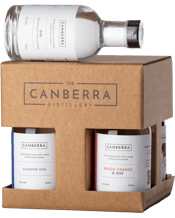  The Canberra Distillery Gin<br>Cube 200ml  200ML What better way to try our range than with four of our most popular gins? The cube is the perfect gift and contains 4 X 200mL bottles, Sloe Gin, Blood Orange & Gin, French Earl Grey Gin and our signature dry Gin.