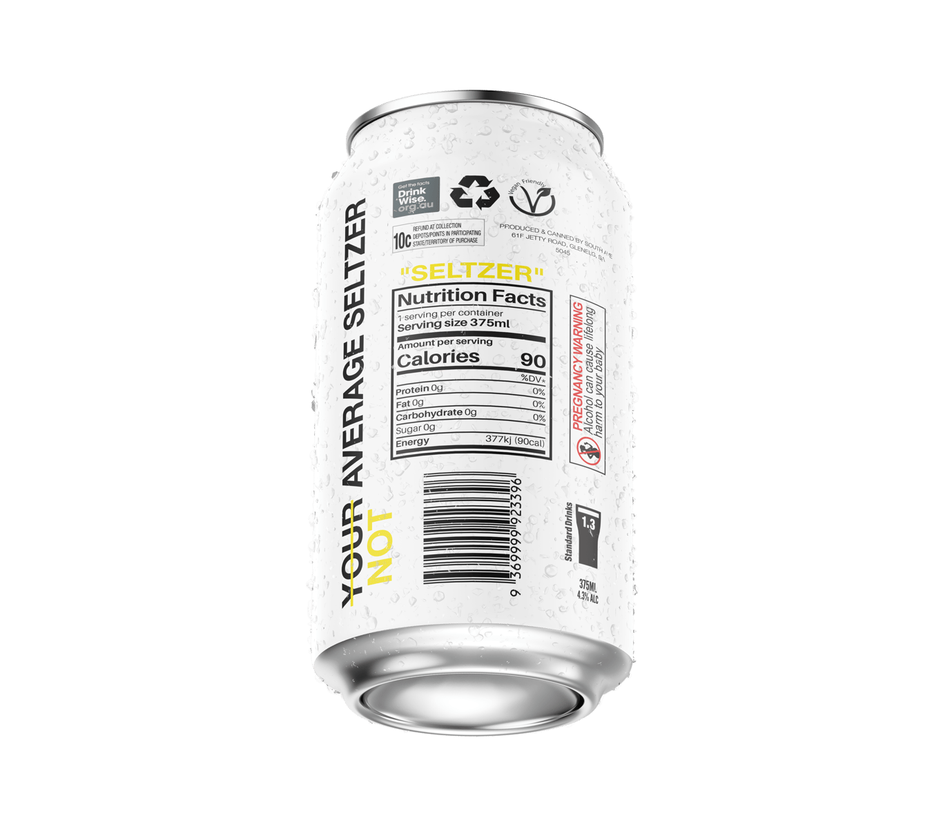 Buy South Ave Seltzer Lemon 375ml Online (Lowest Price Guarantee) Best Deals + Sameday