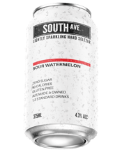  South Ave Seltzer Sour<br>Watermelon 375ml  375ML An unreal balance of refreshing watermelon with a slightly sour kick. Good luck stopping at one sip. You may not have thought it was possible but we think we have just made the best tasting seltzer ever. Don't take our word for it, give it a shot, I think you've found a new fav.