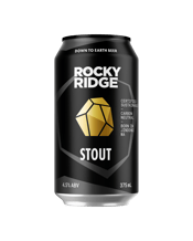 Rocky Ridge Brewing Co Stout<br>375ml 375ML With dusty chocolate, rich coffee malt notes, and a hint of light caramel shining through, this is our ideal take on a classic winter warmer.