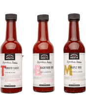  Maple Leaf Meats A Trio Of<br>Sauces-maple Leaf Meat...  A Trio of Sauces – Signature BBQ Sauce Pack<br>Three Bold Flavours. Endless Possibilities.<br>Take your BBQs, weeknight dinners and weekend feasts to the next level with our Trio of Maple Leaf Meat Signature Sauces. This curated set brings together three distinctive, flavour-packed sauces designed to elevate everything from grilled meats to snacks and sides.<br>-------------------------------<br>Tomato Sauce – Thick, Rich & Smoky with a Kick<br>This is no ordinary tomato sauce. With a hint of sm