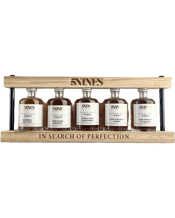  5nines Distilling Whisky Set<br> 50ML Elevate your whisky journey with the 5Nines Whisky Set Bottle of 5, a 5 x 50ml tasting collection from Adelaide Hills’ pioneering 5Nines Distilling, founded in 2016 by David and Steven. This set showcases their small-batch single malts, crafted from South Australian barley—some lightly peated with local peat—and aged in French oak, Sherry, and Altar Wine casks. Beautifully presented in an engraved wooden gift pack, it includes: Bourbon Light Peat (45% ABV) with ginger and dark chocolate notes; V