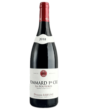  Domaine Lejeune Pommard 1er<br>Cru Poutures 2018  750ML Indulge in the exquisite sophistication of the Domaine Lejeune Pommard 1er Cru Poutures 2018, a premier cru 100% Pinot Noir from the prestigious Pommard appellation in Burgundy’s Côte de Beaune, France. Crafted by Domaine Lejeune, a family-run estate renowned for its terroir-driven wines, this 2018 vintage originates from the esteemed Les Poutures vineyard, known for its iron-rich clay and limestone soils that impart exceptional depth and finesse. The wine boasts a deep ruby hue with complex aro