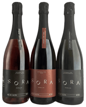  Sora Sparkling Gift Set<br>750ml  750ML SORA Sparkling Red 750ml<br />Single Vineyard 80% Merlot, 20% Syrah<br />This Sparkling Red wine showcases an enticing bouquet of elevated spice notes and vibrant red berry aromas. Its medium-bodied profile is marked by a delightful interplay of bright and soft rounded fruit flavors, culminating in a palate of considerable length. Skillfully integrated hints of oak further enhance the overall complexity, making it a sophisticated choice for discerning enthusiasts.<br />standard drink : 7.70<br /