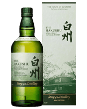  The Hakushu Story Of The<br>Distillery 2024... 700ML Uncover the history and production of the Hakushu distillery with Suntory Hakushu Story of the Distillery 2024 edition single malt Japanese whisky.<br>A mix of smoky Hakushu malt matured in Bourbon casks was used to create this elegant, moreish whisky. This brightamber-hued expression has a typical, creamy Hakushu texture and a mild, sweet smokiness. It emits aromas of roasted green tea, scents of Spring, gentle vanilla and building smoke. It tastes delicate and light with a hint of bitternessan