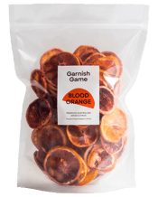  Garnish Game Blood Orange<br>Dehydrated Citrus... 500G Give drinks instant game with all natural 100% Australian dried blood orange wheels.<br />With no added preservatives, flavours or colours you'll think of these flavour packed garnishes as your drink's ultimate accessory.<br />They will be BFF with your next Gimlet, Tequila Sunrise or Cosmo.<br />Vegan friendly &amp; Gluten Free<br />500g bulk pack for parties, bars and hospitality.