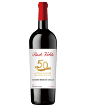 Pende Valde 50th Anniversary<br>Wine South... 750ML Distinguished by its deep ruby red color with a crimson undertone, this wine exudes a sense of elegance. Brooding aromas reminiscent of plum pudding, dark cherry, black pepper, earth, and espresso intertwine seamlessly. The opulent and full-bodied palate presents flavors of blood plum conserve, black pepper, cocoa, and allspice, culminating in a finish supported by robust tannins.