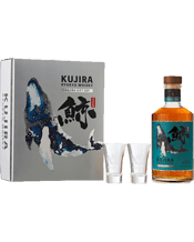  Kujira Ryukyu 5yo Whisky<br>Giftbox Set  700ML Gift set includes:<br>1 x Gift Box<br>2 x Kujira Shot Whisky Glasses<br>1 x 700mL 40% Kujira Ryukyu 5YO Whisky<br>100% Craft Japanese Whisky Series. Kujira Ryuky Single Grain Whiskies are produced by Masahiro Shuzo Distillery Okinawa Japan 1883.<br>Distilled by Masahiro Shuzo, one of the oldest and largest distillery in Okinawa, Japan. Kujira Ryukyu Whisky 5 years was made from 100% premium Indica rice. Matured in 1st filled White Oak casks and seated in subtropical climate at the southern end o